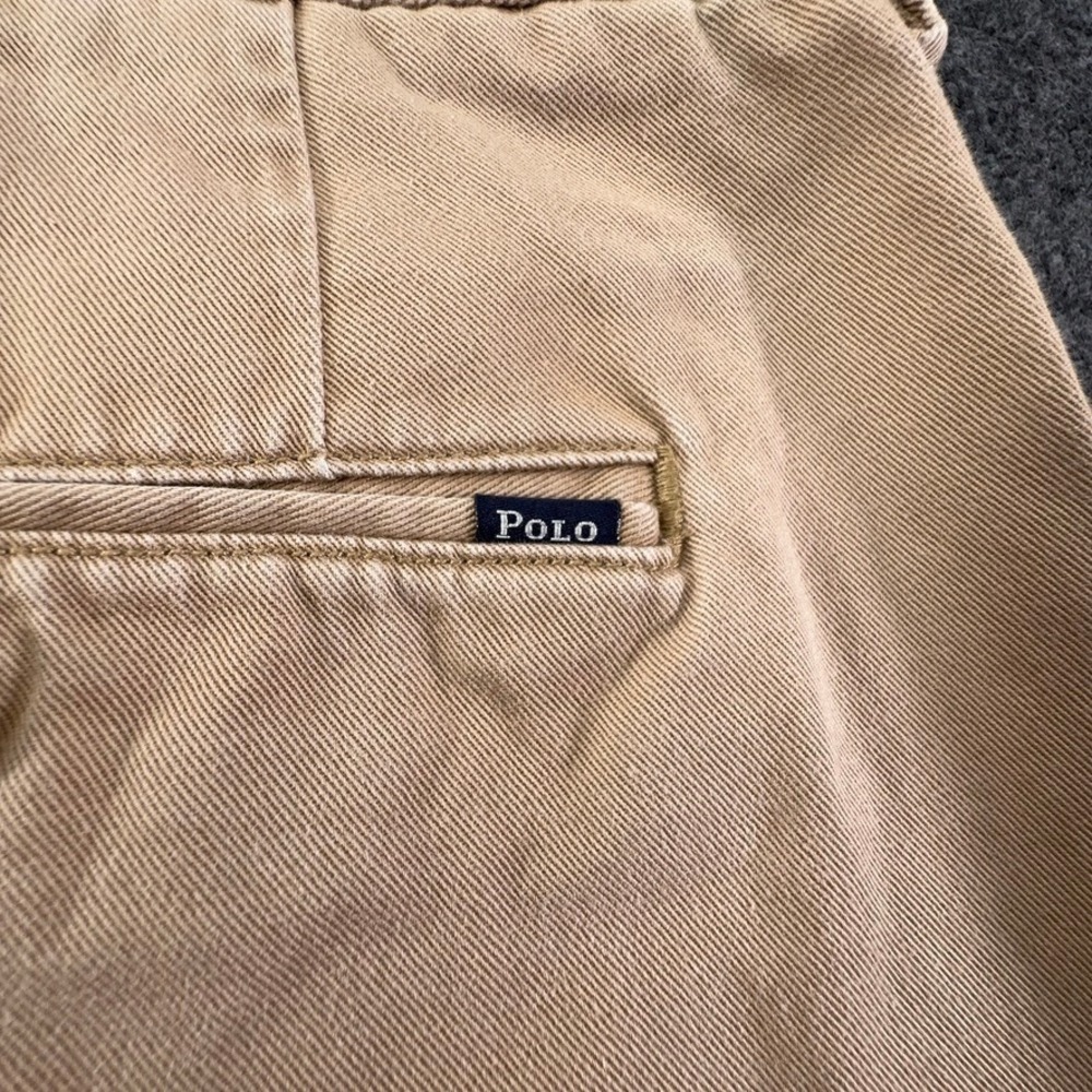 Polo Ralph Lauren Mens Classic Fit 9 Inch Chino Shorts Khaki Tan Size 40 Cotton - Picture 8 of 9